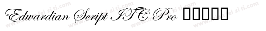 Edwardian Script ITC Pro字体转换